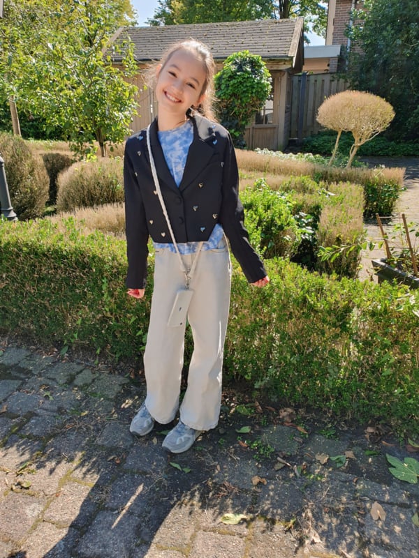 Universeel Beige / Wit Telefoonkoord Gevlochten Stof