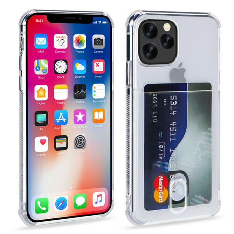iPhone 11 Pro Transparant TPU Hoesje Met Card Slot - Pasjesvakje