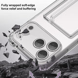 iPhone 17 Pro Transparant TPU Hoesje Met Card Slot - Pasjesvakje