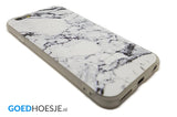 iPhone 6 / 6S Soft TPU Hoesje Marmer Design Zwart & Wit