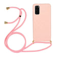 Galaxy S21 FE Crossbody TPU Hoesje met Koord Roze