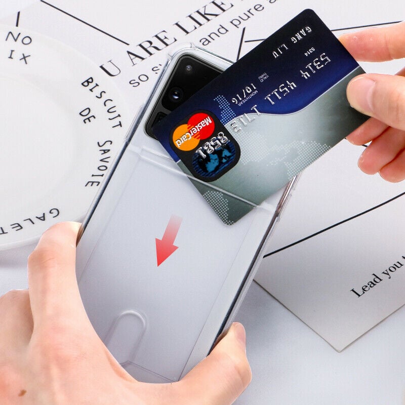 Galaxy S25 Ultra Transparant TPU Hoesje Met Pasjesvakje