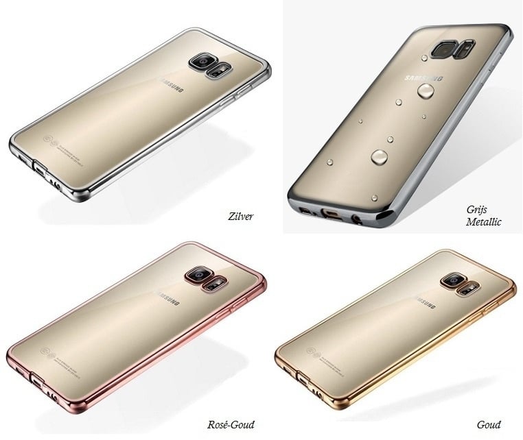 Galaxy S6 Soft TPU Hoesje Met Coating Goud / Zilver / Grijs