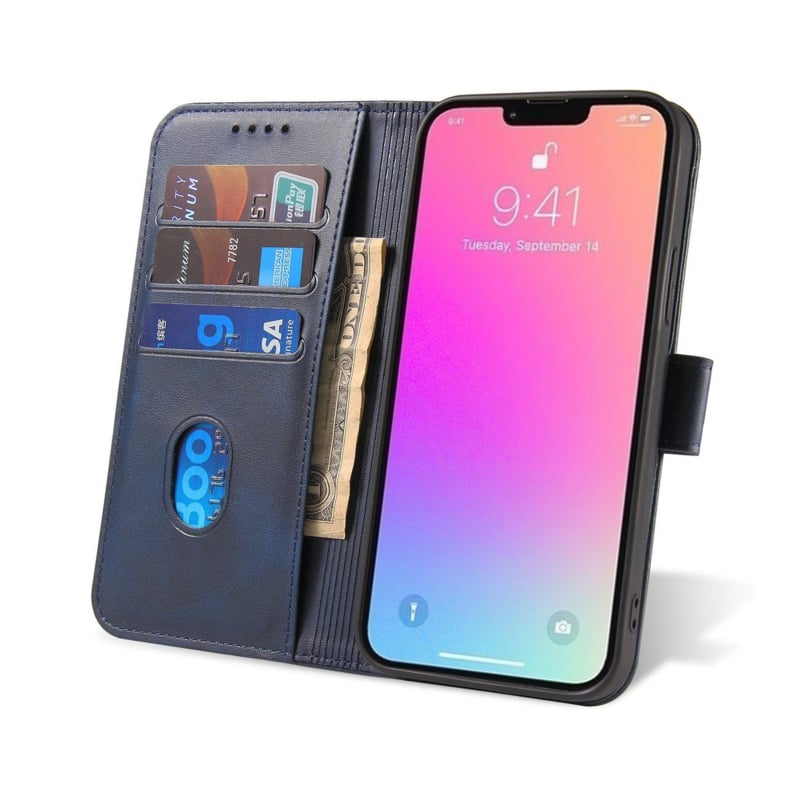 Galaxy S24 Plus PU-Leren Bookcase Portemonnee Hoesje Blauw