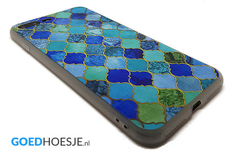 iPhone 7 Plus / 8 Plus Soft TPU Hoesje Marmer Mozaïek Ruiten