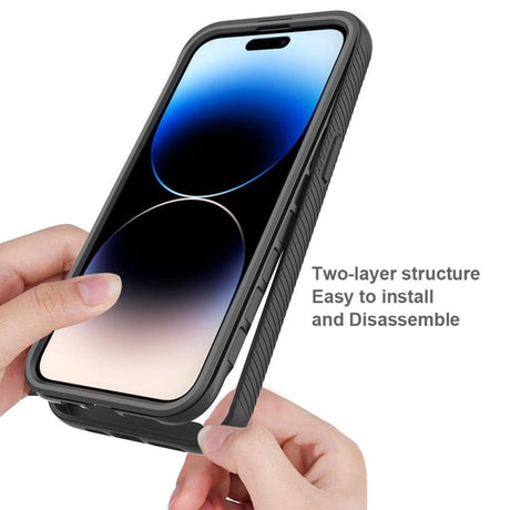 iPhone 16 Pro Max 360° Full Protect Hoesje met Screenprotector Zwart