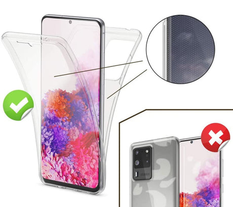 Galaxy S20 Ultra 360° Full Cover Transparant TPU Hoesje