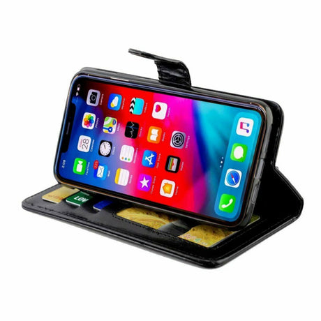 iPhone 11 Pro Max Leren Portemonnee Hoesje Met Pasfotovakje