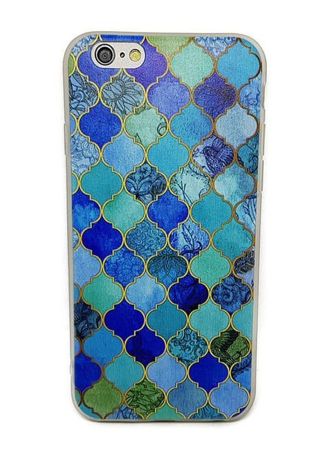 iPhone 6 / 6S Soft TPU Hoesje Marmer Design Mozaïek Ruiten
