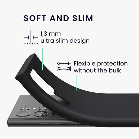 Galaxy S23 Ultra Soft TPU Case Hoesje Matte Zwart