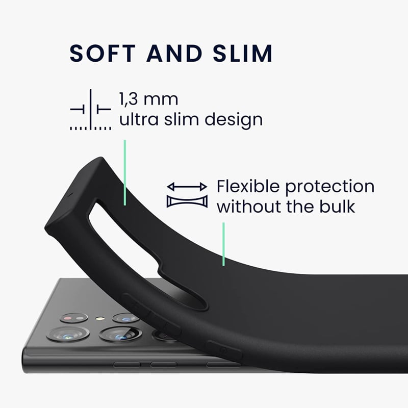 Galaxy S24 Ultra Soft TPU Case Hoesje Matte Zwart