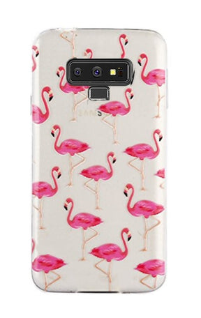 Galaxy Note 9 Soft TPU Hoesje Flamingo Print