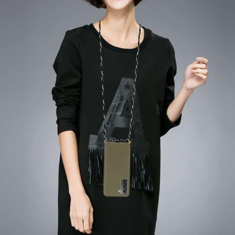 Galaxy S22 Crossbody TPU Hoesje met Koord Groen
