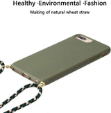 iPhone 7 Plus / 8 Plus Crossbody TPU Hoesje met Koord Groen