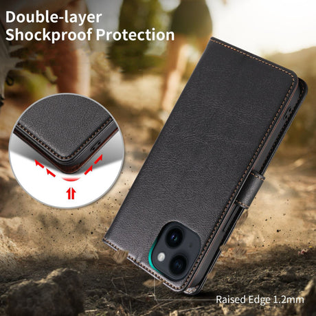 iPhone 16e Luxe Leren Bookcase - Portemonnee Hoesje