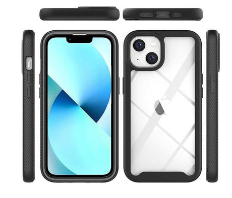 iPhone 14 / 16e 360° Full Protect Hoesje met Screenprotector Zwart