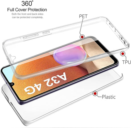 Galaxy A32 4G 360° Ultra Clear Hybrid PC + TPU Hoesje