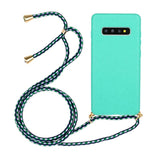 Galaxy S10 Plus Crossbody TPU Hoesje met Koord Mint