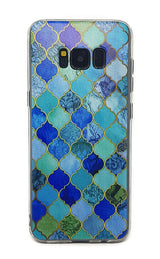 Galaxy S8 Soft TPU Hoesje Marmer Design Mozaïek Ruiten