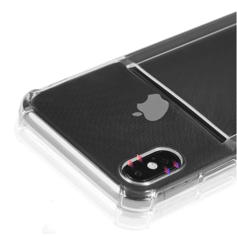 iPhone Xs Max Transparant TPU Hoesje Met Card Slot - Pasjesvakje