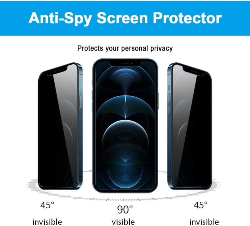 iPhone 12 Pro Max Privacy Tempered Glass Screen Protector