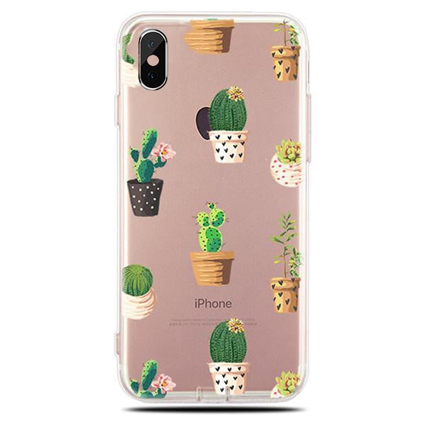 iPhone Xr Soft TPU Hoesje Cactus Print
