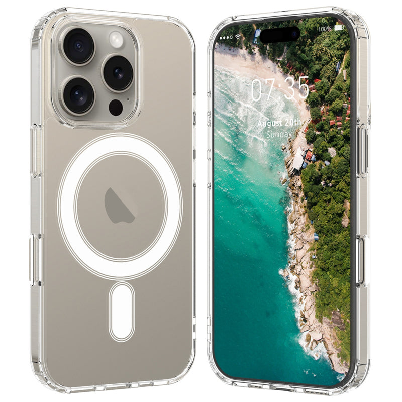 iPhone 16 Pro Transparant Hoesje met MagSafe - Hybrid TPU + PC