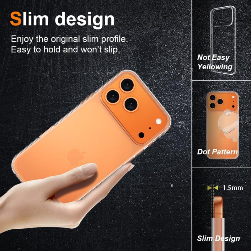 iPhone 17 Pro Max Premium Soft TPU Hoesje Transparant