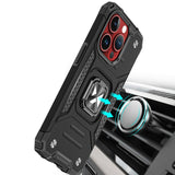 iPhone 15 Pro Max Ring Armor Case met Magneet Zwart