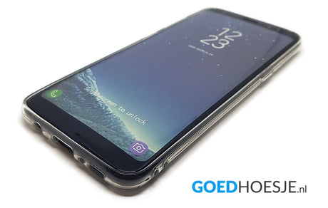 Galaxy S8 Geometrisch TPU Hoesje Marmer Wit / Roze / Goud