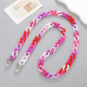 Universeel Paars-Rood-Roze Telefoonkoord / -Ketting Acryl