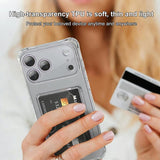 iPhone Air Transparant TPU Hoesje Met Card Slot - Pasjesvakje