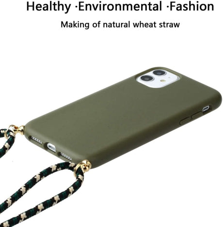 iPhone 11 Crossbody TPU Hoesje met Koord Groen