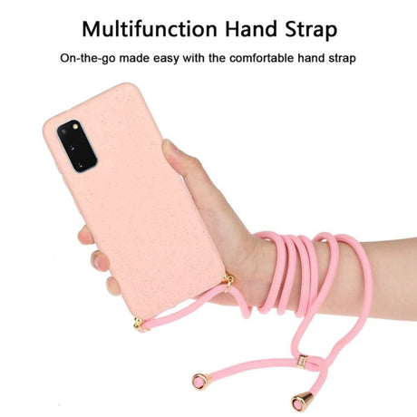 Galaxy S20 FE Crossbody TPU Hoesje met Koord Roze