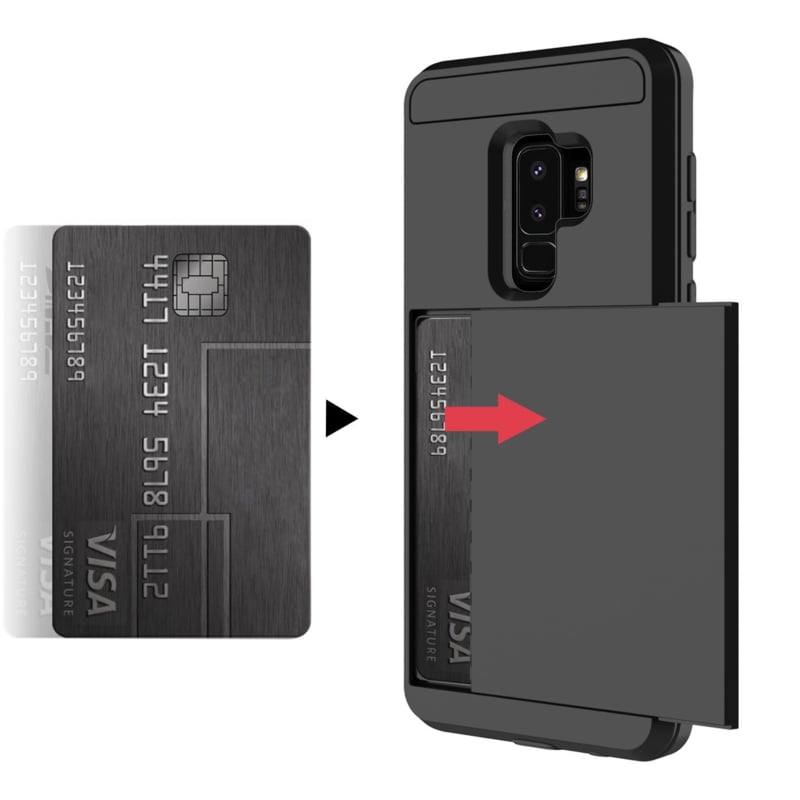 Galaxy S9 Plus Slide Armor Hoesje Met Pashouder