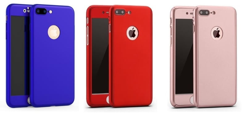 iPhone 7 Plus / 8 Plus 360° Full Cover Case Hoesje incl. Tempered Glass