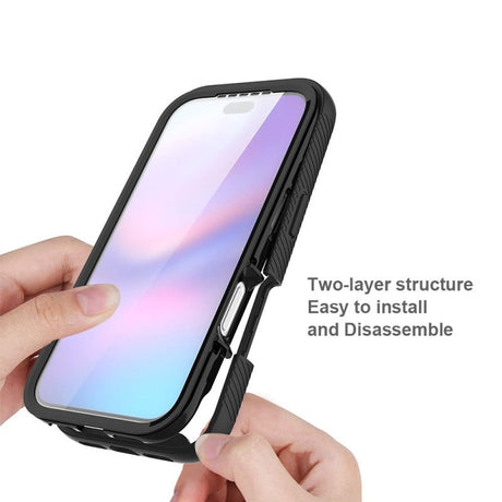 iPhone 17 Pro Max 360° Full Protect Hoesje met Screenprotector Zwart