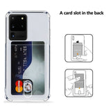 Galaxy S20 Ultra Transparant TPU Hoesje Met Pasjesvakje