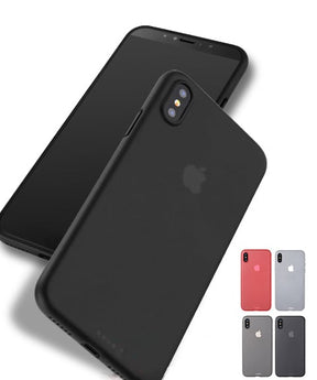 iPhone Xs Max Soft Plastic Matte Hoesje / / Wit / Rood