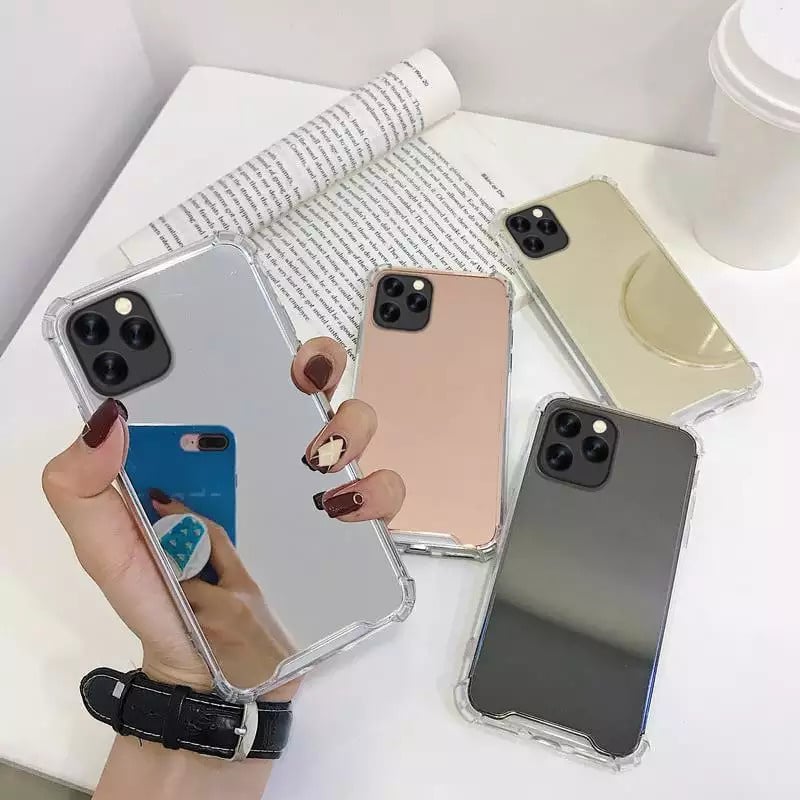 iPhone 12 Pro Max TPU Air Cushion Spiegel Hoesje 4 Kleuren