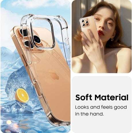 iPhone 16 Pro Transparant Soft TPU Air Cushion Hoesje