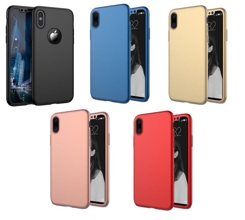 iPhone X / Xs 360° Full Cover Case Hoesje incl. Tempered Glass