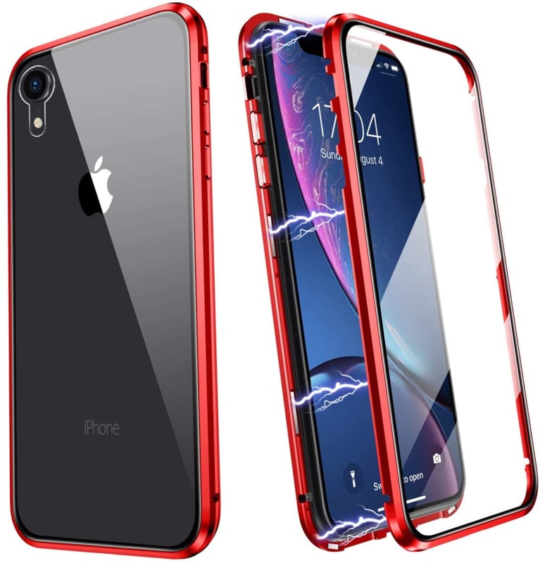 iPhone Xr 360° Magnetisch Hoesje Dubbelzijdig Glas