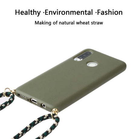 Huawei P30 Lite Crossbody TPU Hoesje met Koord Groen