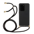 Galaxy S20 Ultra Crossbody TPU Hoesje met Koord Zwart