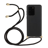Galaxy S20 Ultra Crossbody TPU Hoesje met Koord Zwart