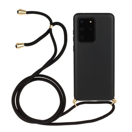 Galaxy S20 Ultra Crossbody TPU Hoesje met Koord Zwart