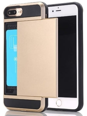 iPhone 7 Plus / 8 Plus Slide Armor Hoesje Met Pashouder