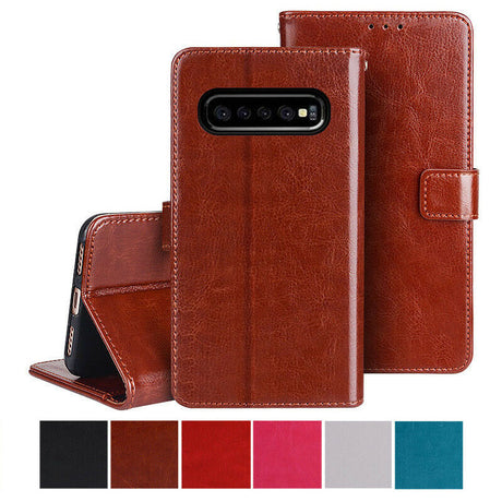Galaxy S10 Leren Portemonnee Hoesje Met Pasfotovakje