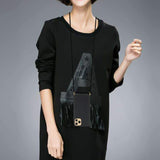 iPhone 16 Pro Crossbody TPU Hoesje met Koord Zwart